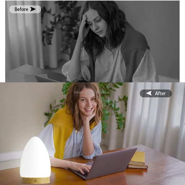10000lux Dimmable 360 Degree Emitting SAD Table Lamp for Light Therapy