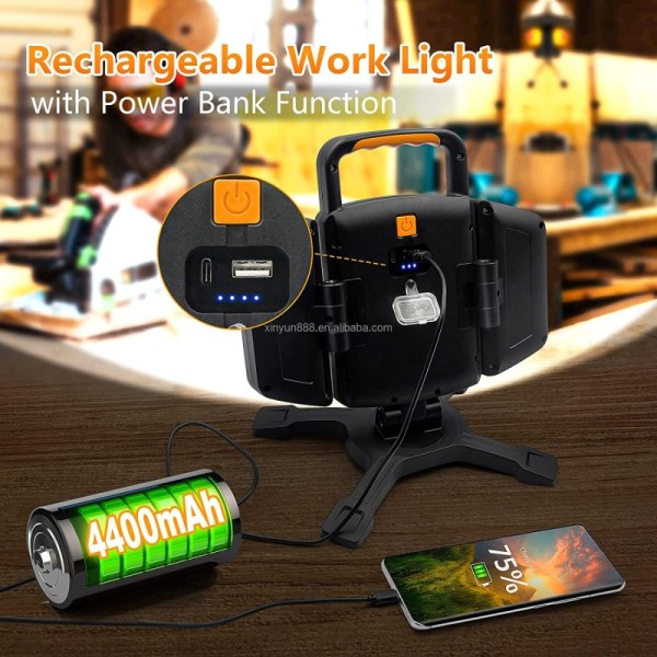 Hot Selling New 3000lm Rechargeable Multifunctional Vertical Folding Work Light