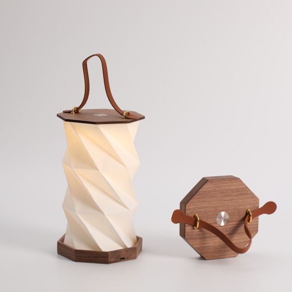 Personalized Art Rotating Paper Lamp USB Powered Foldable Light Macaron Colors