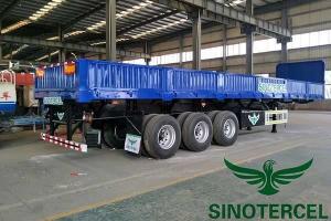 China Pallet Transport Sidewall Semi Trailer 20000kg-70000kg Cargo Container Trailer on sale