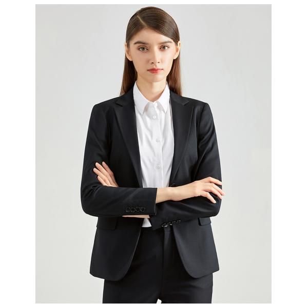 Professional Slim Fit Ladies Blazers Office Wearing Suit with Windproof Fabric Design