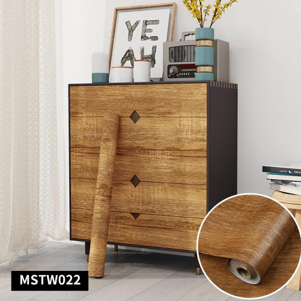 0.6*10m Wood Grain Removable Wallpaper Interior Self Adhesive Wall Covering