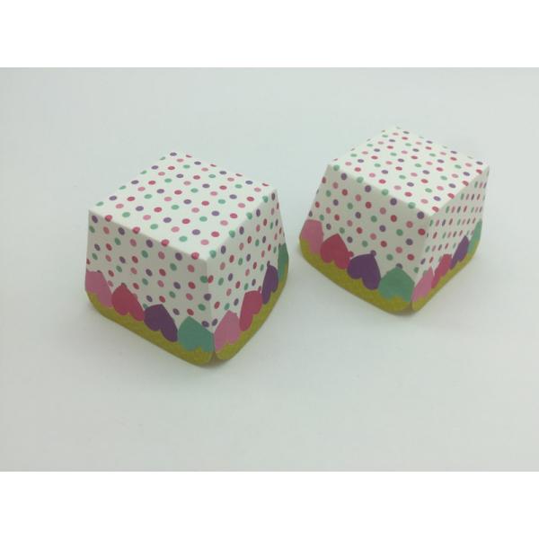 Colorful Dot Square Muffin Cases Cups Cupcake Decorating Tools Customized Logo