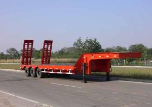 China Six Double Chamber Low Bed Semi Trailer Steel Sheet 4mm Thickness on sale