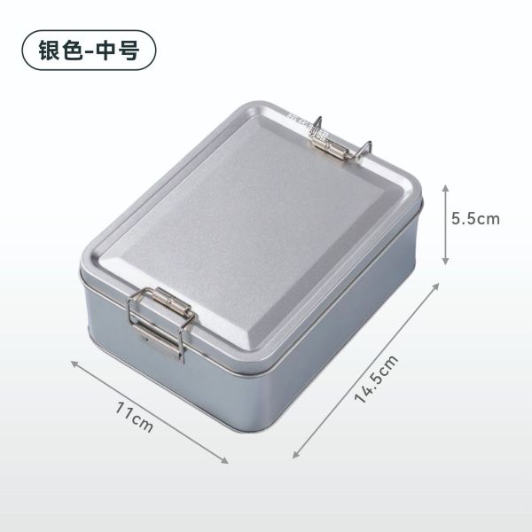 Tea Candy Tinplate Metal Can Square Rectangular for Mint Gift Packing Canned Food Candle