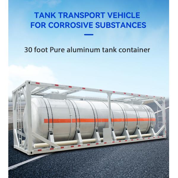 Aluminum Alloy Tank Container For Chemical Dangerous Liquid 30ft 28000 Liters Capacity