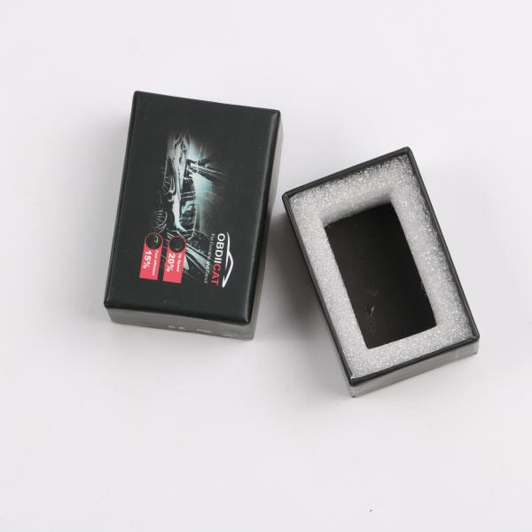 Custom Printing Recyclable Black Auto Parts Packaging Box Lid and Base Rigid Gift Box with Pearl Cotton Foam