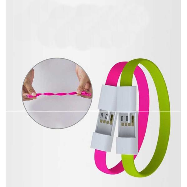 Mobile Phone Cable USB cable flat cable bracelet magnetic data line for mobilephone micro usb device