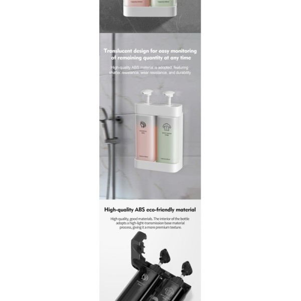 Customizable Tamper Proof Double to Triple Wall Mounted Soap Dispenser with ABS Material for Liquid Soap