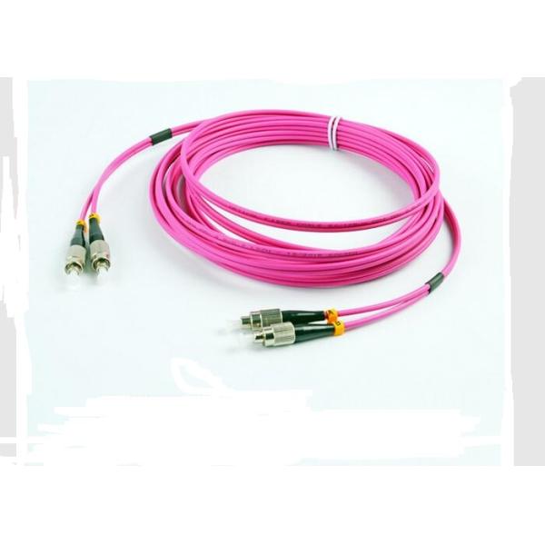 Gigabit Multimode Fiber Optic Patch Cord Duplex OM4 FC - FC Patch Cord OEM / ODM