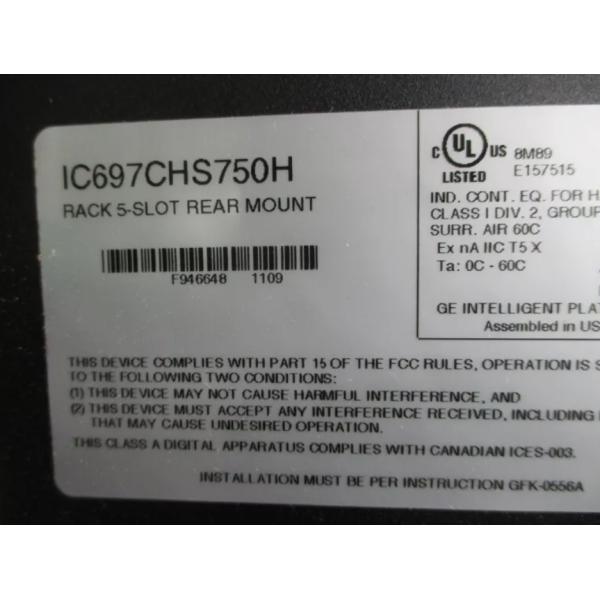 IC697CHS750 GE Rear Mount I/O Rack