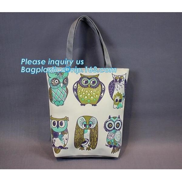 Fashion zipper shoulder bag heavy duty canvas tote bag shopping canvas bag with PP webbing strap bagease bagplastics pac