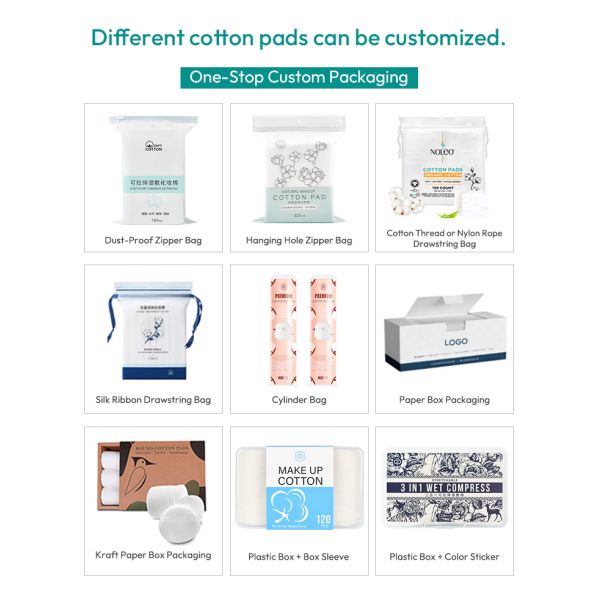 Absorbent Stretchable Cotton Makeup Pads Toner Application and Wet Compress Use