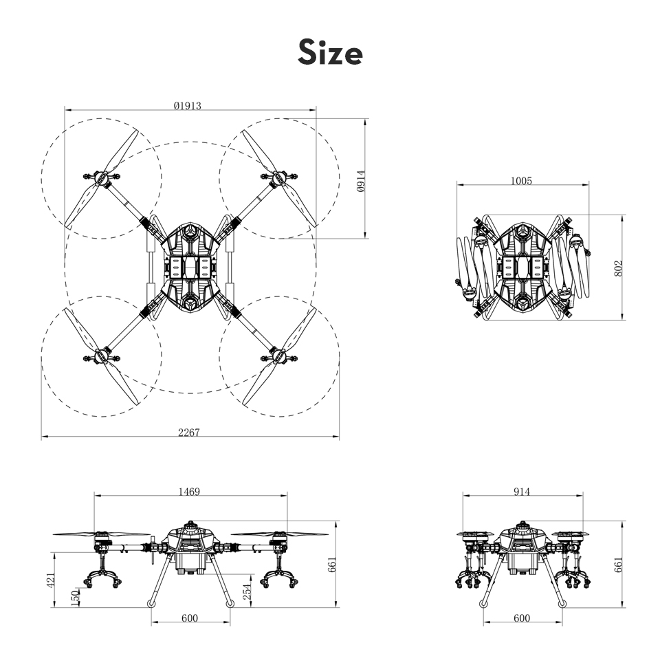 EFT G20Q Spraying Drones Best Assembled Multi-Purpose Farm Drone Parts for Agriculture EFT Multi-Purpose Drone Sprayers