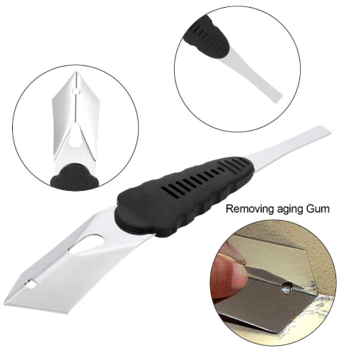 K-047 3 Pieces Caulk Tool Kit Sealant Silicone Finishing Tools Caulking Tools for Silicone Sealant Grout Finishing Sealing