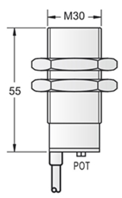 PVC Cable 2M M30 Inductive Proximity Sensor Shielded AC NO NC Sn10mm J30 * 55mm