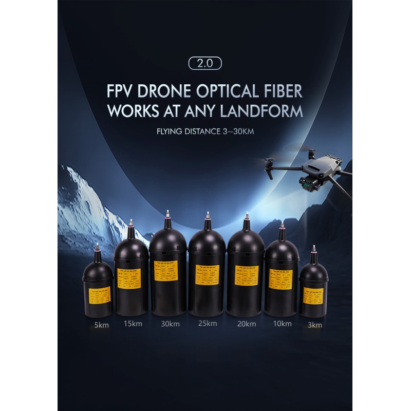 Optical Fiber Fixed-wing UAV Cable Feature PVC Material Compatible Mavic Drone with Gbd Range 3-30KM Drones Accessories
