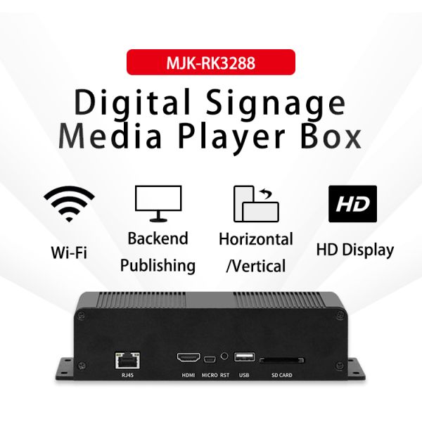 RK3288 Android Media Player Box 4K Ultra HD Commercial Digital Signage Controller for Retail Advertising