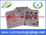 Colorful HDPE Material Drawstring Plastic Bags with Bottom Retail or Clothes