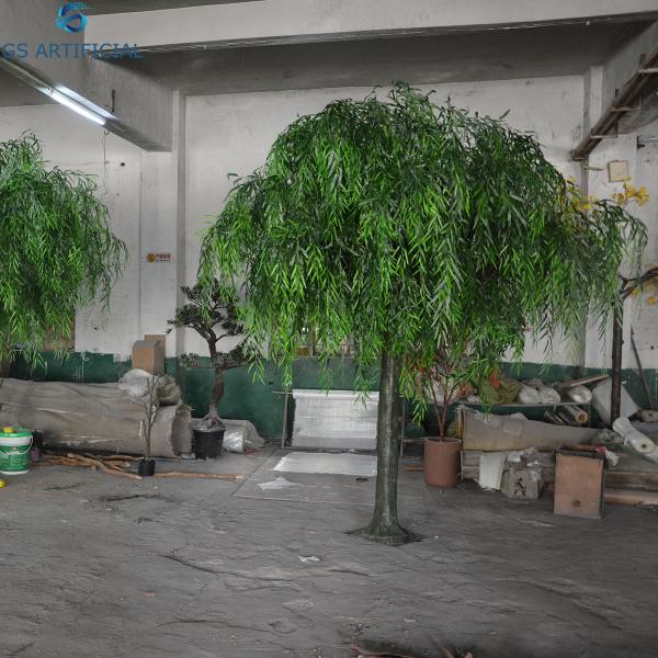 Artificial Weeping Willow Christmas Tree Decorations / Fake Indoor Plants