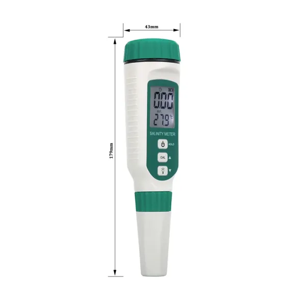 Portable Digital Salinity Meter 0.00ppt-50ppt Measuring Range for Water Quality Testing