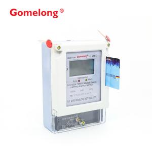 China GOMELONG Lowest Price 158.5x112.5x57.5 Dimensions and DDSY5558 Prepaid electricity IC card meter prepaid energy meter on sale