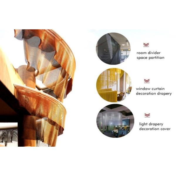 Stainless Steel Ring Mesh Closures For Shopping Center 0.8x7mm