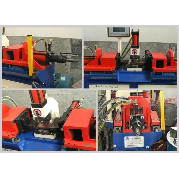 Double Head Tubeend Forming Machine , Semi Automatic Steel Pipe Forming Machine