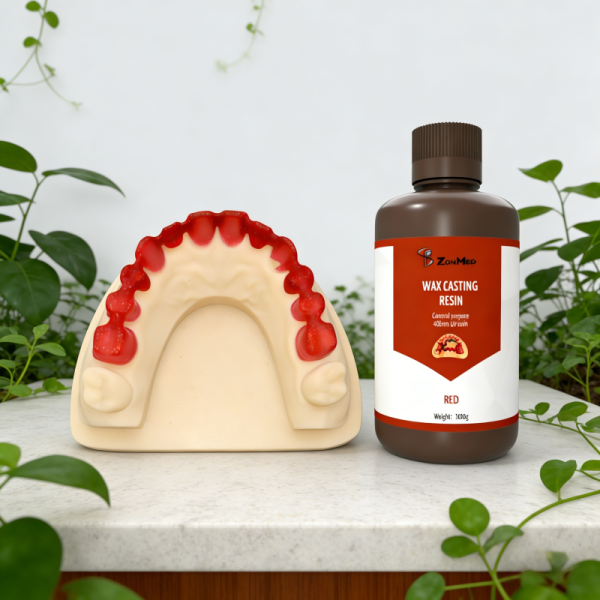 Compatibility Light curing 3D Printers resin for wax casting with UV engineered to produce flawless wax patterns sample