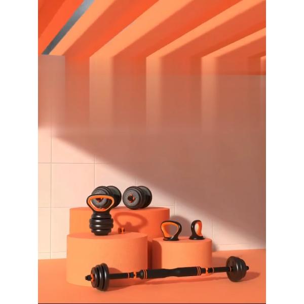 59CM Dumbbell Barbell Kettlebell Set 6 Adjustable 20 Kg Dumbbell Pair Cement