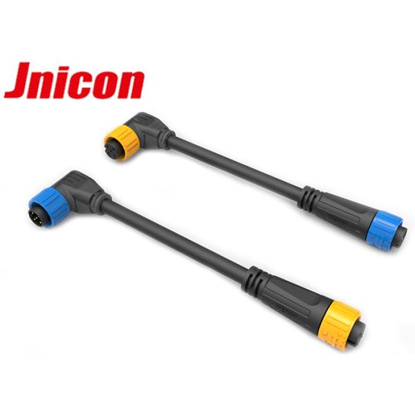 Right Angle Waterproof Male Female Connector , 5 Pin Waterproof Battery Connector
