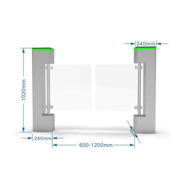 Automatic 304 Optical Swing Turnstile 20-35 People / Minute