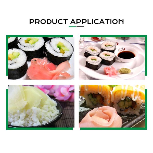 Customized Packing Pickled Vegetable Natural Sour Sweet Salty Sushi Ginger Mini Sushi Ginger