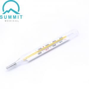 China Hospital Oral Armpit Glass Thermometers Clinical Mercury Thermometers Medium Size on sale