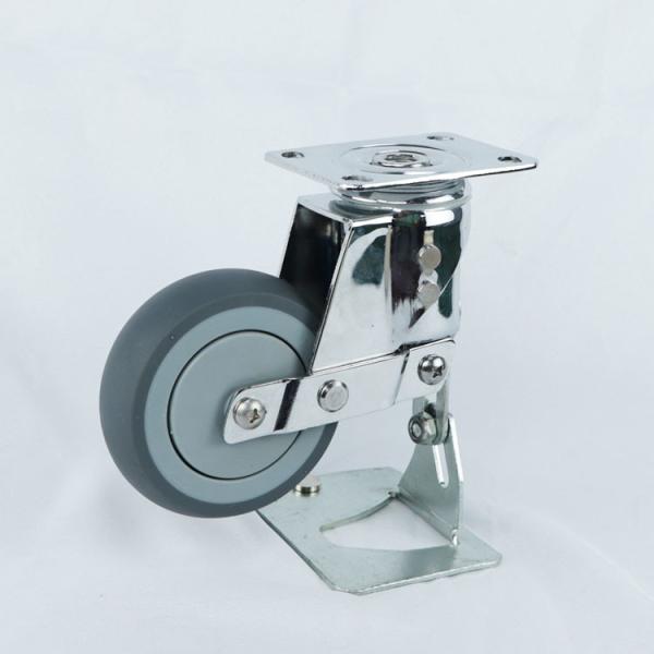 4 Inch TPR Spring Casters 220LBS Capacity Spring Loaded Caster Wheels For Pallets