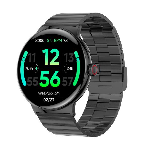Japanese Swiss IP68 Classic Style Smartwatch Stainless Steel Watch With 100+ Sports