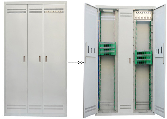 720 960 1440 Cores Large Capacity 19'' Fiber Optic Distribution Frame Cabinet For Data Center