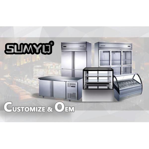 Fan Cooling Commercial Display Freezers for Displaying Beverages in Glass Door and 220V Voltage