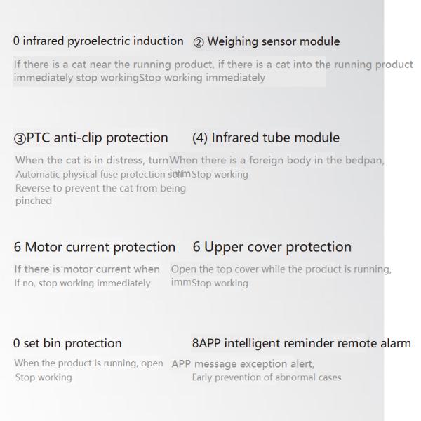 Multiple Cat Litter Box with Semi Enclosed Design Automatic and Durable 504*530*712 mm