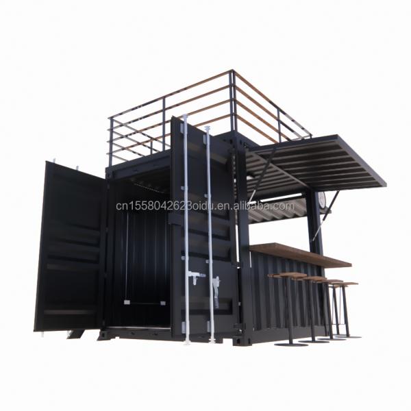 Mini 10ft Pop-up Store Sturdy Steel Frame Container Bar Stall with Galvanized Steel Bending