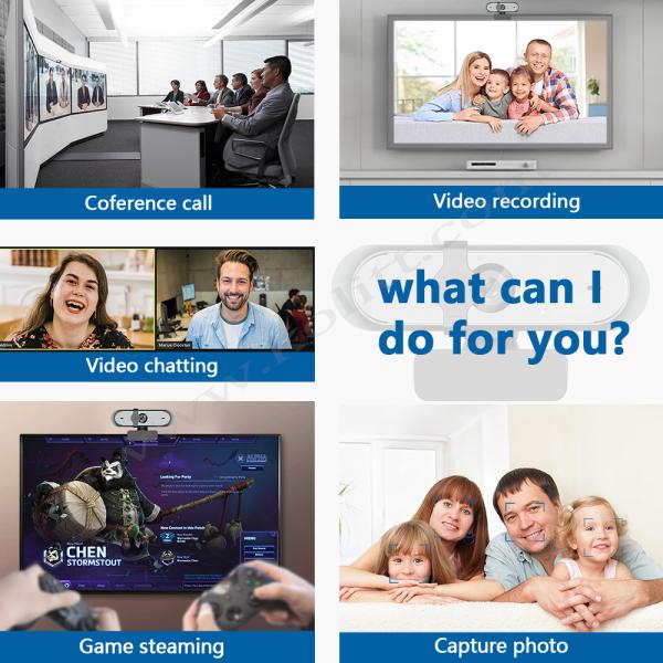 CMOS Wide Angle Web Camera 1080P 30FPS Streaming Webcam