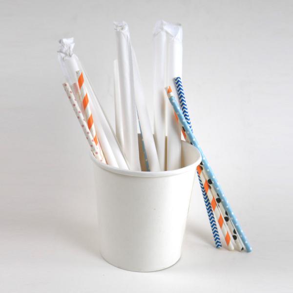 5" eco friendly Food Grade Paper Drinking Straws For Birthday Wedding Party
