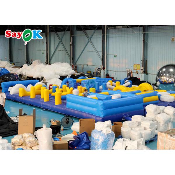 Adult Inflatable Interactive Game 36ft Giant Inflatable Obstacle Course