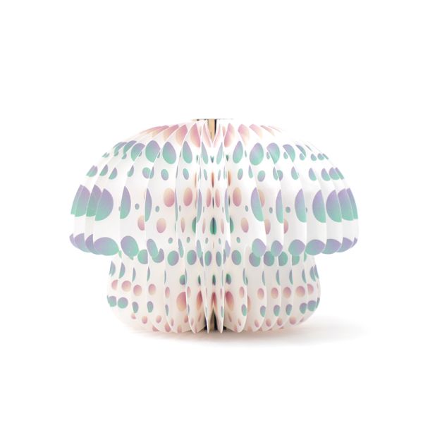 Mini LED Table Mushroom Paper Lamp Rechargeable Foldable For Bedroom