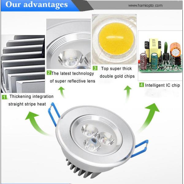 3W Recessed LED Downlight Kit ceiling down spot light With Led Driver 12V DC