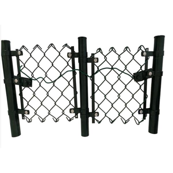 50mm Hole 8 Ft Black Vinyl Chain Link Fence Pvc Coated Temp