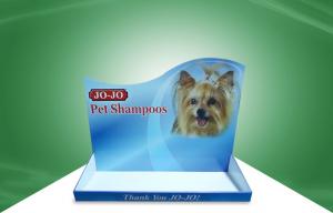 Advertisment Countertop Cardboard Display Stands / Paper Display Tray for Pet Shampoo