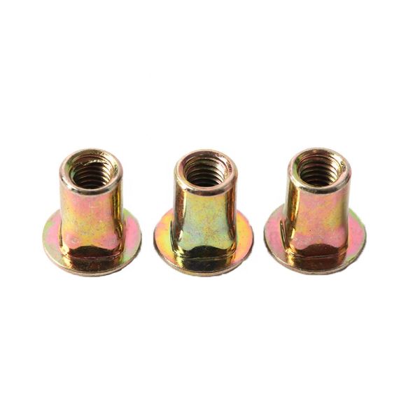 Carbon Steel Flat Head Square Rivet Nut Zinc Plated For Mining Application
