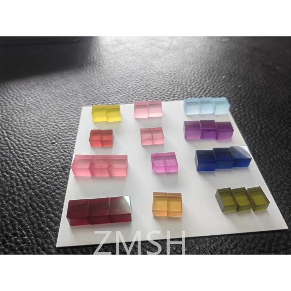 Golden Artificial Sapphire Raw Gemstone Mohs Hardness Scale Of 9 Crystal For Jewelry