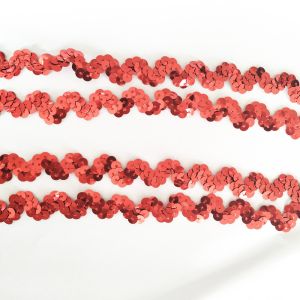 20KJ70 Christmas Metallic 2cm Sequin Ribbon Trim